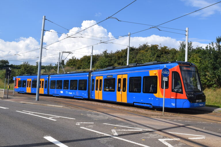 Sheffield Tramtrain (Class 399) at Hackenthorpe