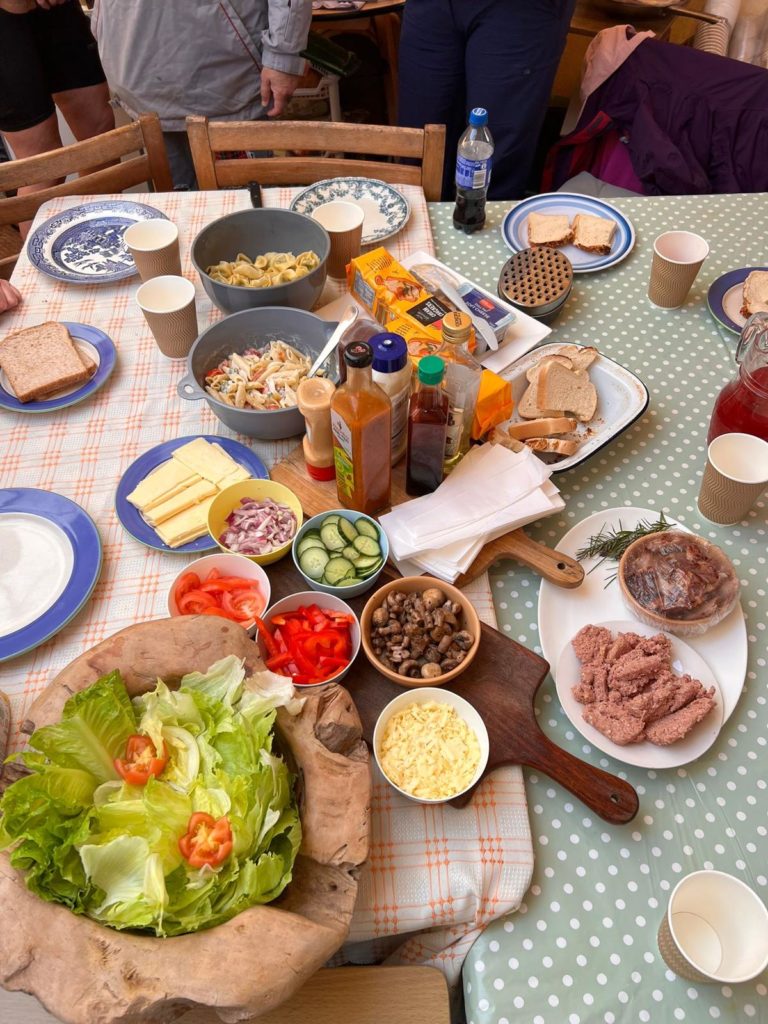 a photo of the food spread enjoyed